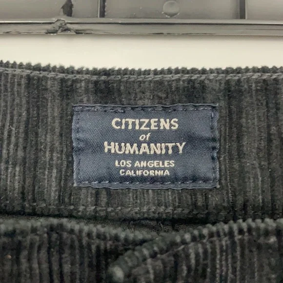 Citizens of Humanity Black Corduroy Olivia High Rise Ankle Size 26 🖤 - Picture 10 of 11
